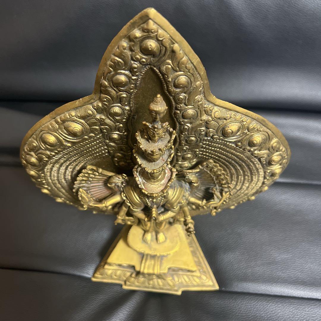 千手千眼観音菩薩 鍍金銅大仏像 チベット仏 仏教美術