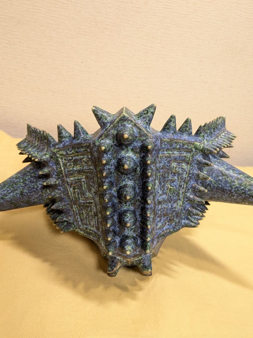 古賀崇洋　頬鎧盃　新造形　青銅　共箱