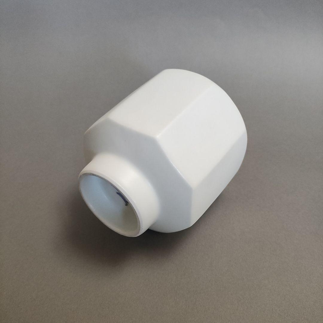 冨士原恒宣　白瓷面取ぐい呑　白磁湯呑