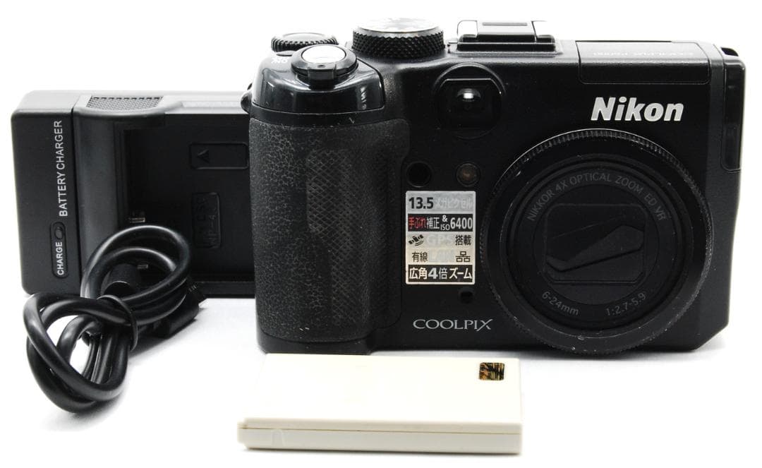 【動作確認済】Nikon CoolPix P6000 バッテリー充電器付き 動作確認済】Nikon CoolPix P6000 バッテリー充電器付き