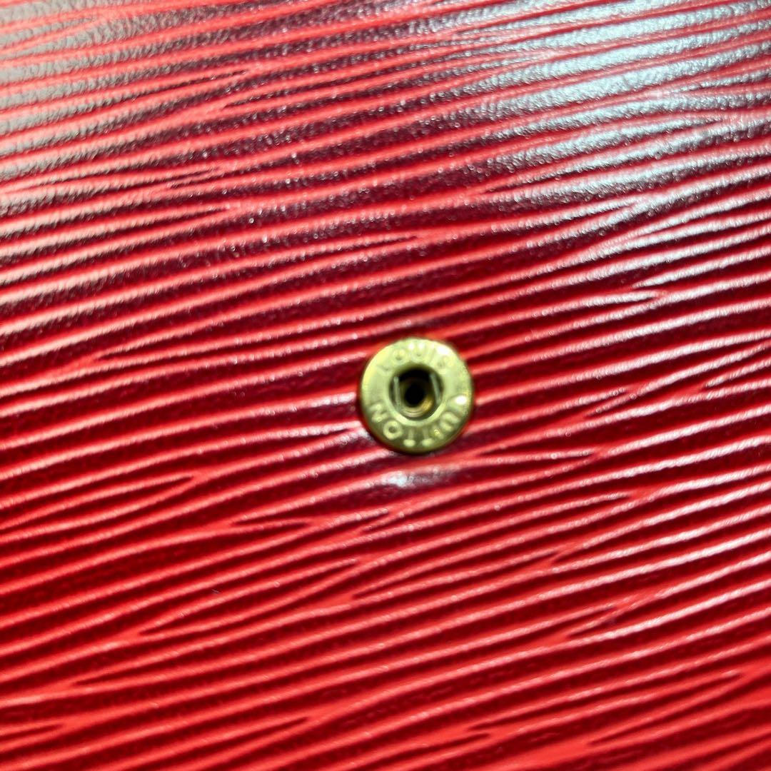 極美品 ルイヴィトン エピ ポシェット ポルトモネ クレディ 長財布 レッド