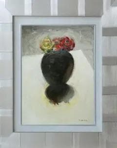 油絵 菅家令子 絵 絵画 インテリア uF6-071002 花 ばら - メルカリ
