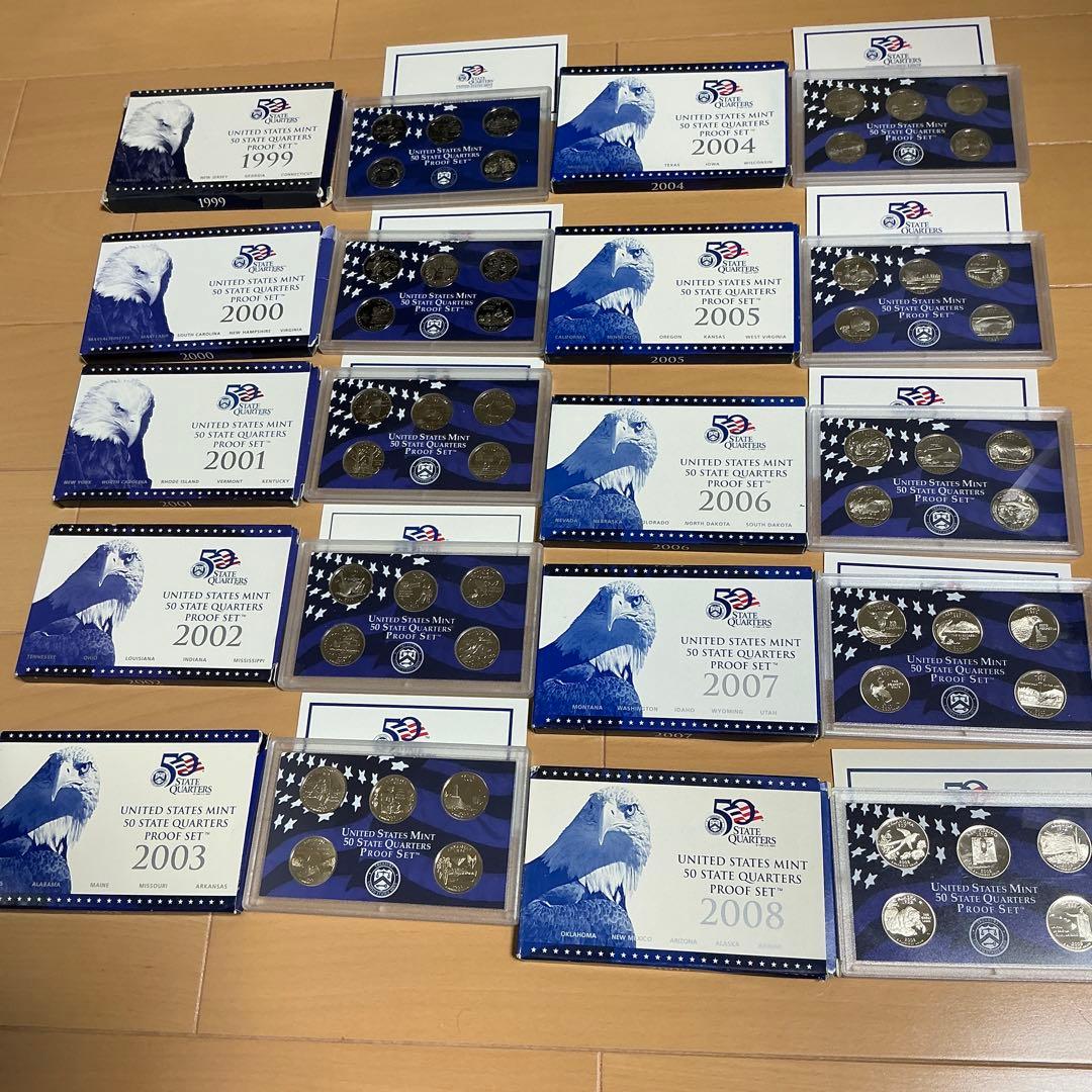 アメリカ50州硬貨 プルーフコンプリート1999〜2008年10年