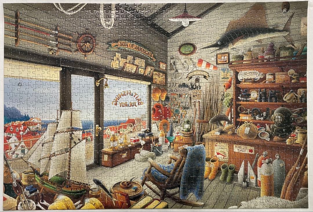 ジグソーパズル 1000ピース ジョー&ロイ釣具店 渓川 弘行 - メルカリ