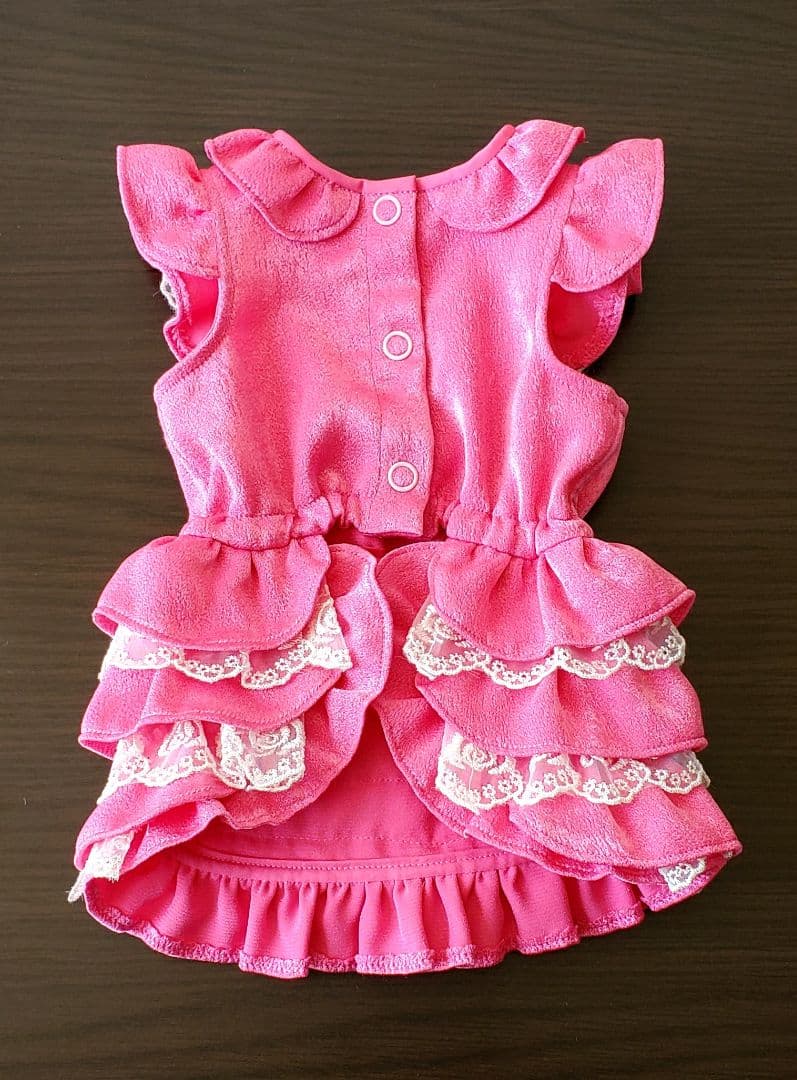 ハンドメイド♡犬服♡1点物】 フリフリワンピ(バックル付) Sサイズ