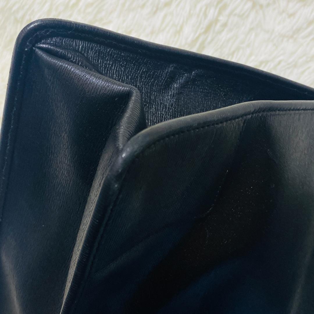 GUCCI グッチ ビジネスバッグ A4収納可 ゴールド金具 黒 レザー 自立