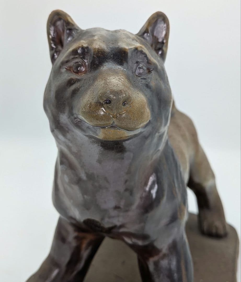 武用君彦 備前焼 干支置物「甲戌」 共箱共布栞 戌年 犬 イヌ 縁起物 dog