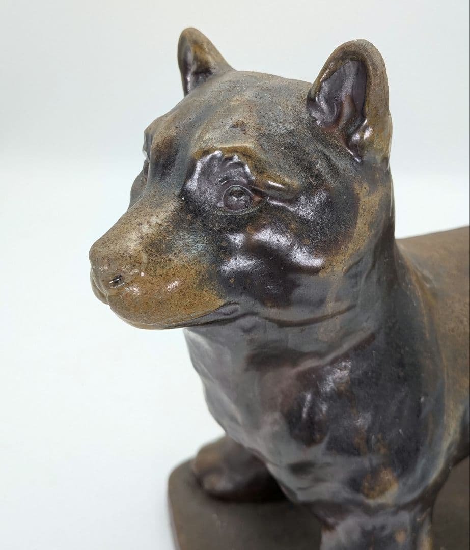 武用君彦 備前焼 干支置物「甲戌」 共箱共布栞 戌年 犬 イヌ 縁起物