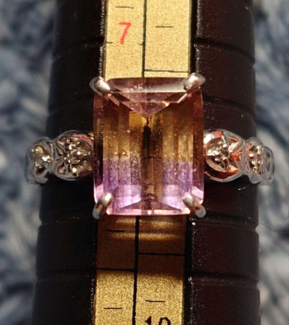 お正月セール！新品 アメトリン ダイヤリング 17号