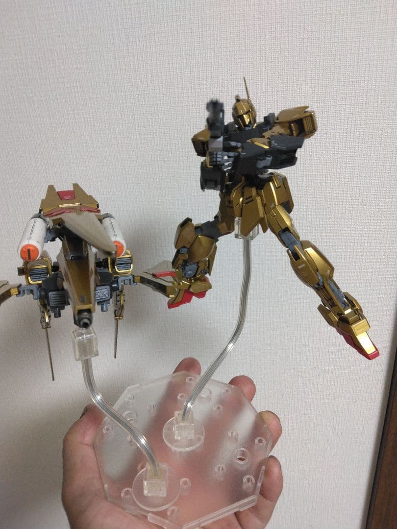 HG 百万式 メガシキ 塗装済み完成品 改造 台座 説明書付き