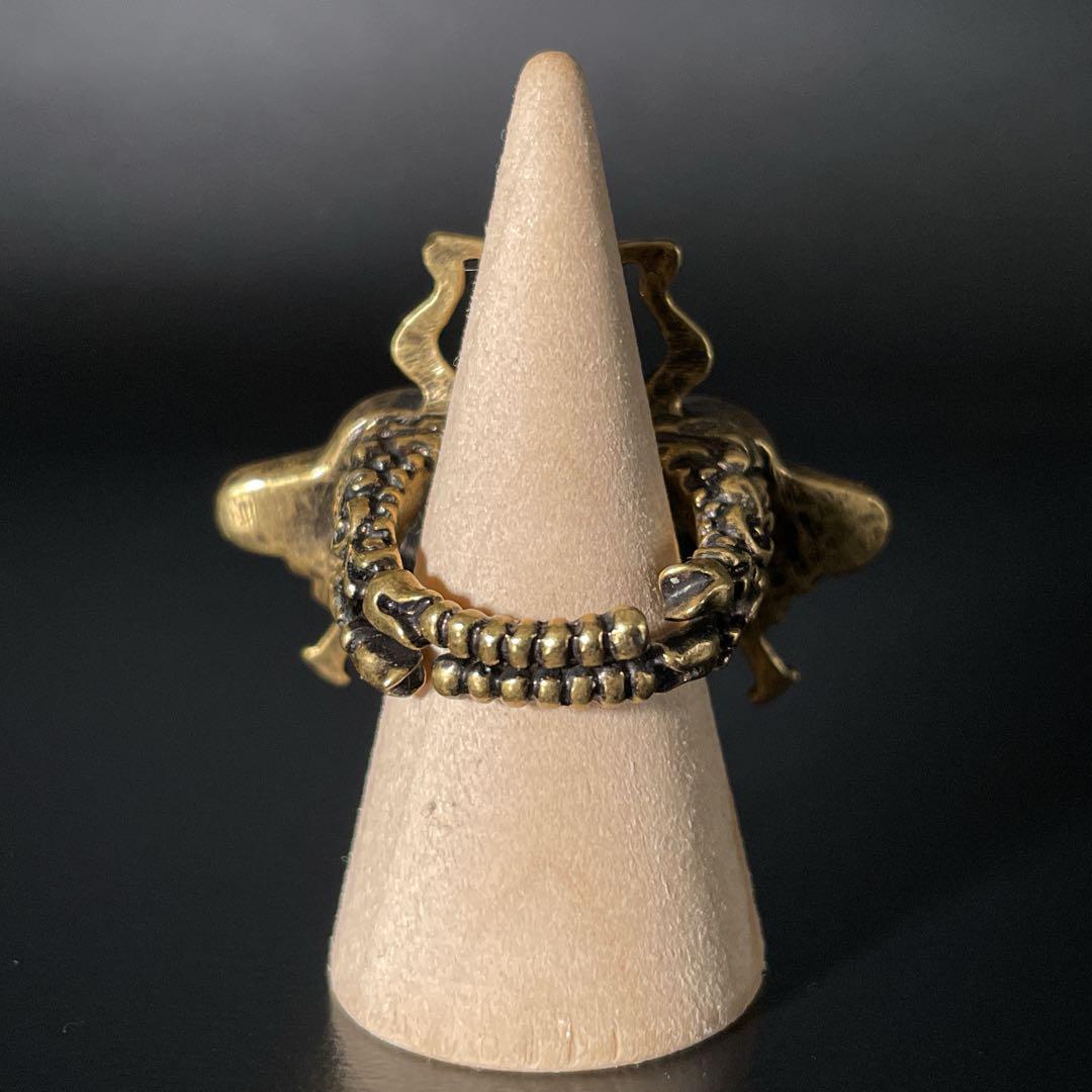 良品　グッチ リング インターロッキング 蜂 ビー パール ストーン 9号　指輪