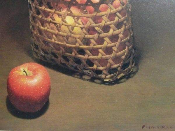 余村展、【林檎】、希少な額装用画集より、新品額装付、状態良好