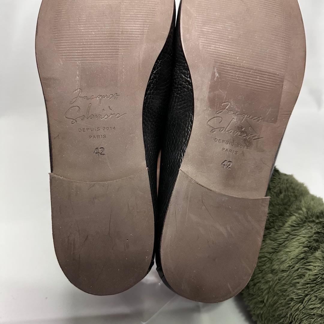 新品未使用☆ジャックソロヴィエール☆革靴☆スリッポン ローファー☆ブラック218