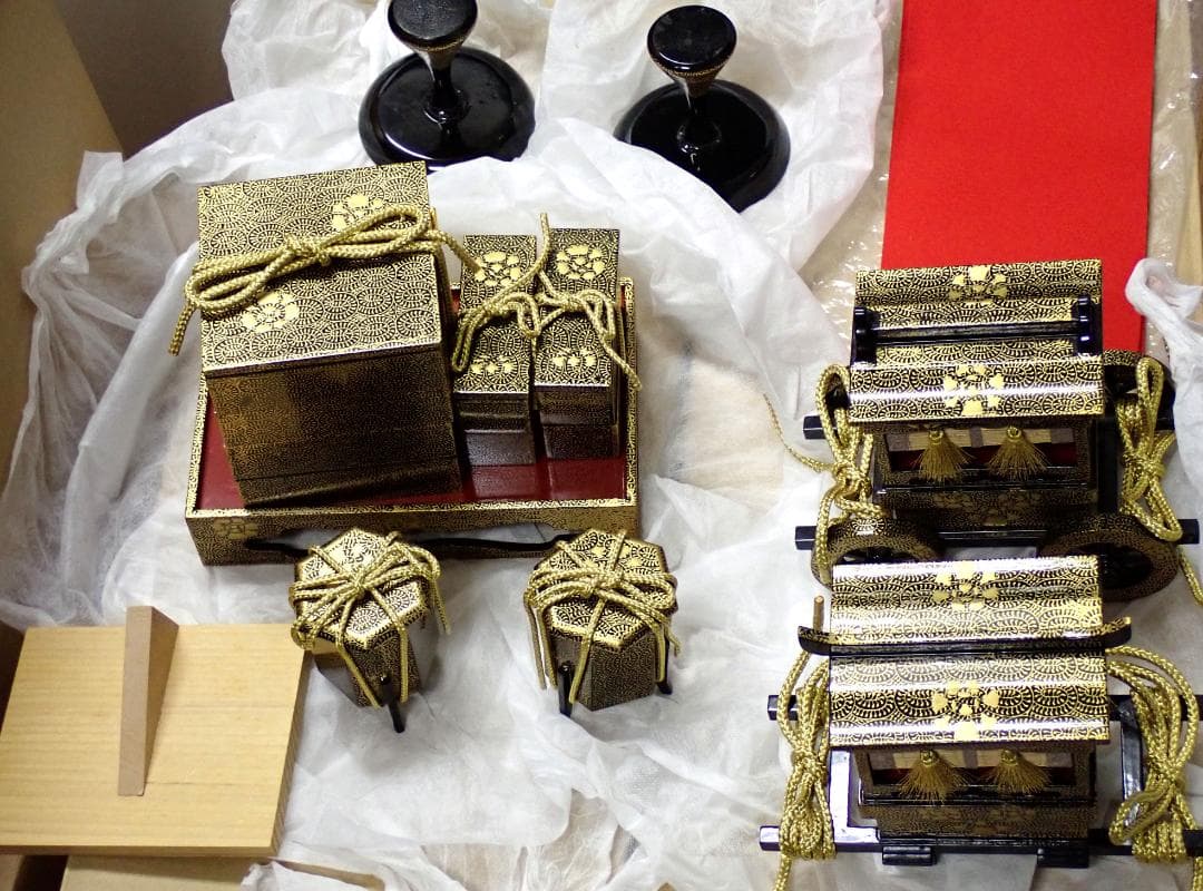 定価68万円 京雛 京都西陣織 本金正絹 平安 ひな人形 雛飾りセット 雛人形