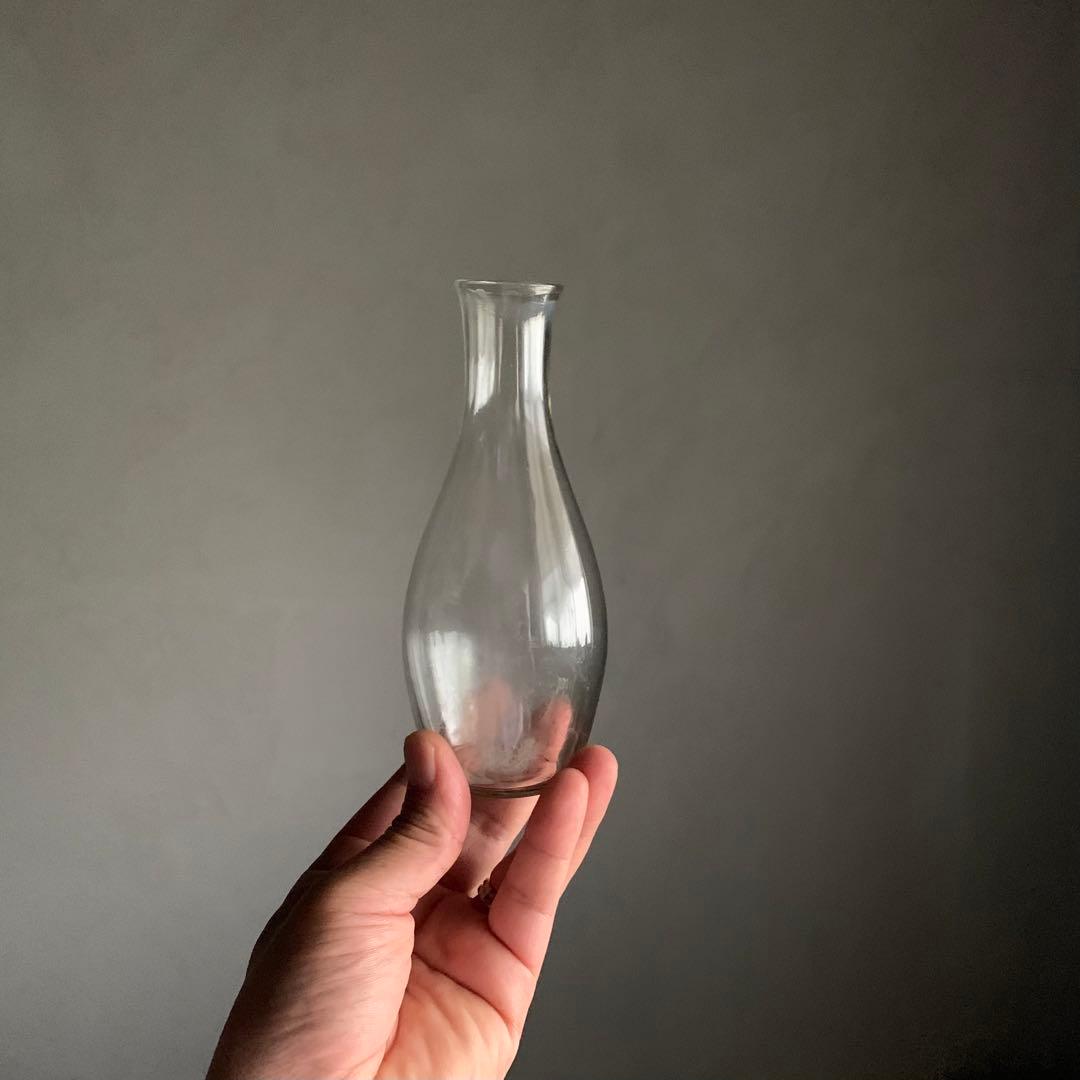 フラスコ形 ガラス 徳利 夏の酒器 鉛ガラス 古道具 酒器 アンティーク