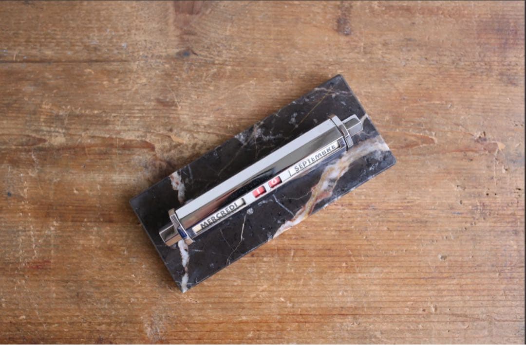 卓上万年カレンダーフランス ヴィンテージ 『GOLD STARRY』大理石