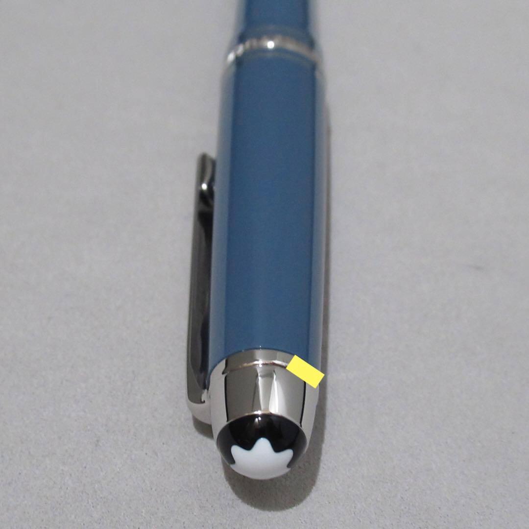 モンブラン ボールペン グレイシャー ブルーグレー ミッドサイズ 129395