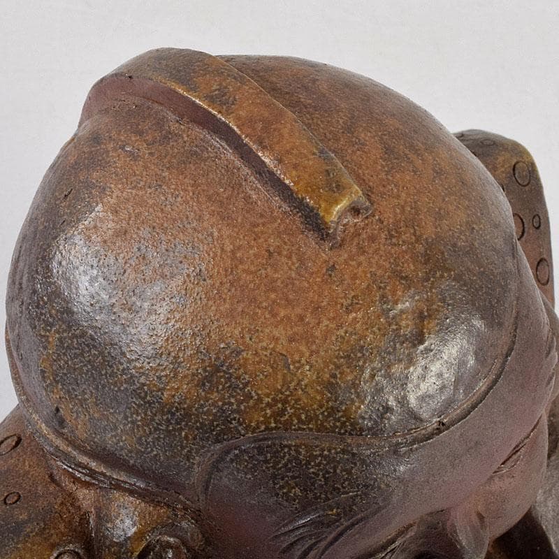 備前焼 福助 置物 縁起物 高さ約16.5㎝ 在銘 V 9094 - メルカリ