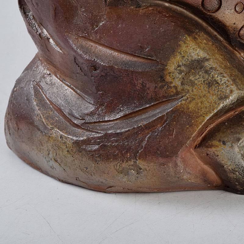 備前焼 福助 置物 縁起物 高さ約16.5㎝ 在銘 V 9094 - メルカリ