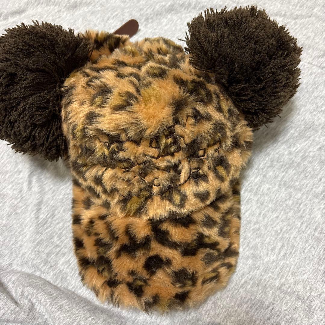 ヒョウ柄 ミッキー 帽子 レオパード柄 ミッキー型帽子 ヒョウ柄