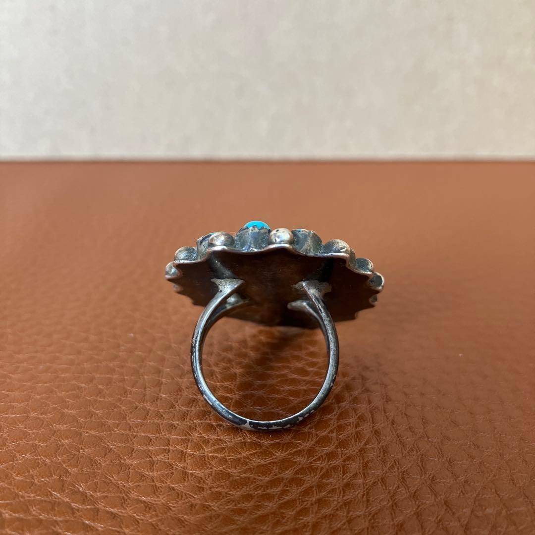 インディアンジュエリー　ナバホ族 ヴィンテージ　ターコイズ　クラスターリング