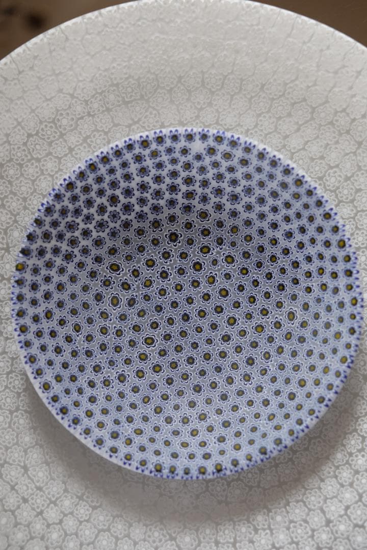 ムリーニ プレート ミルフィオリ ガラス 皿 ワイングラス 江波冨士子