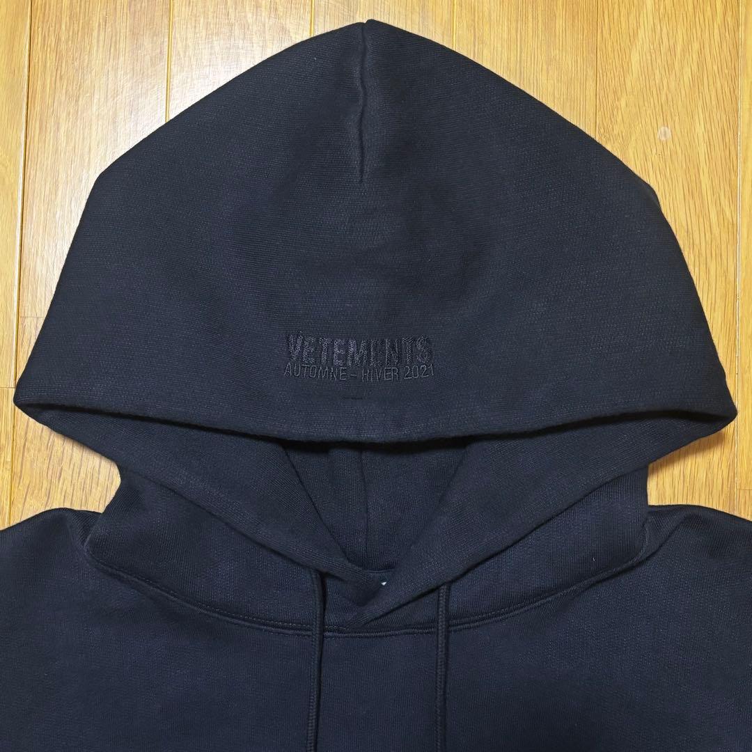 【値下げ】VETEMENTS Chemical Fuck パーカー　ブラック L
