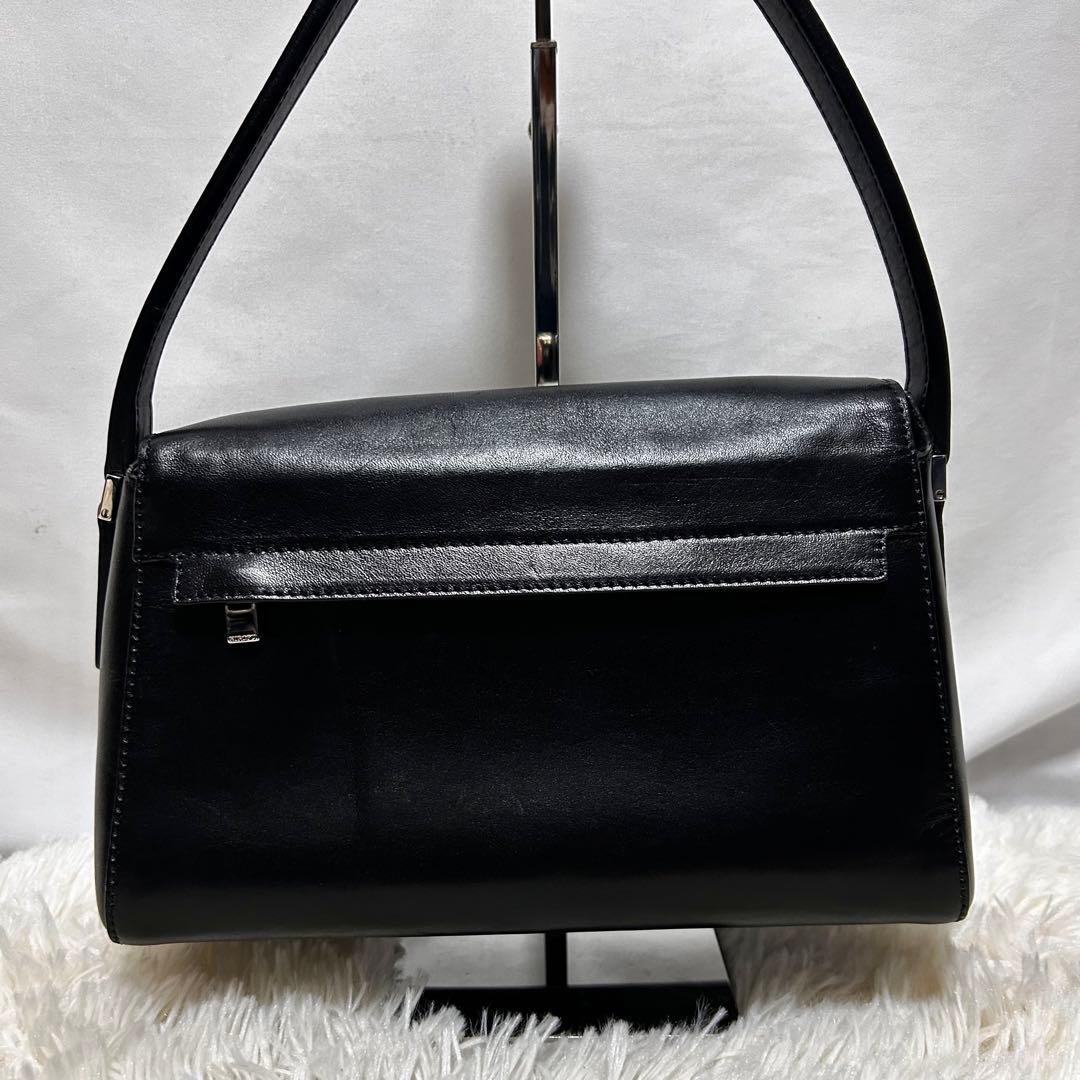 美品 HIROFU ベリーナ　フォーマル　ハンドバッグ レザー　ブラック　肩がけ