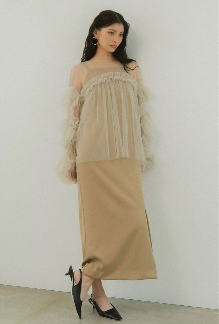 【新品】 ANDRESD デコラティブチュールトップス オケージョンドレス