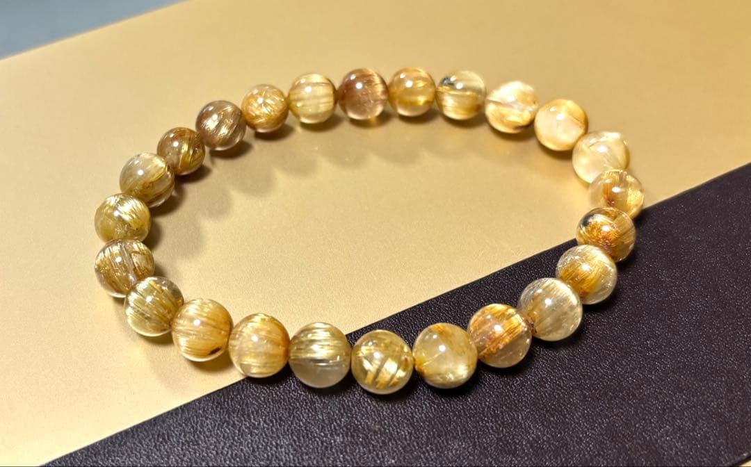 monsuta123（最高級ゴールドキャッツアイルチル　ブレスレット②