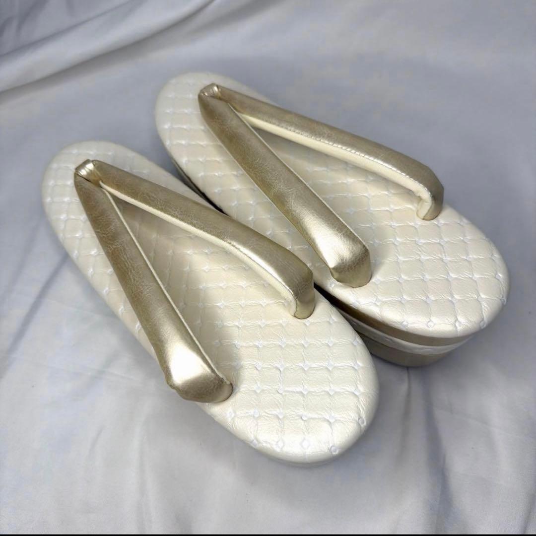 新品 2026年最新モデル 草履 バッグ セット 振袖用 白 日本製 フリー