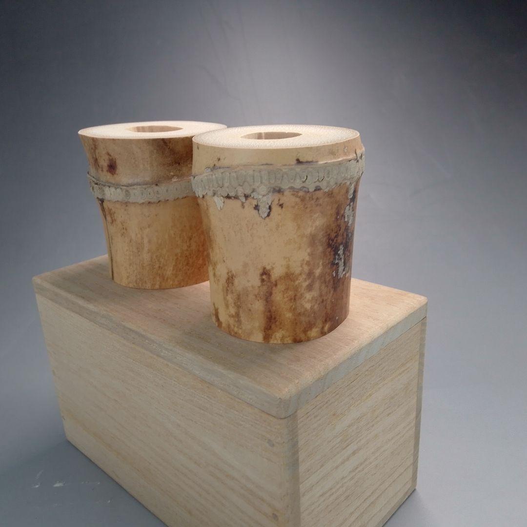 竹 蓋置一双 小林太玄 嵯峨野 宗玄 黄梅院 大徳寺