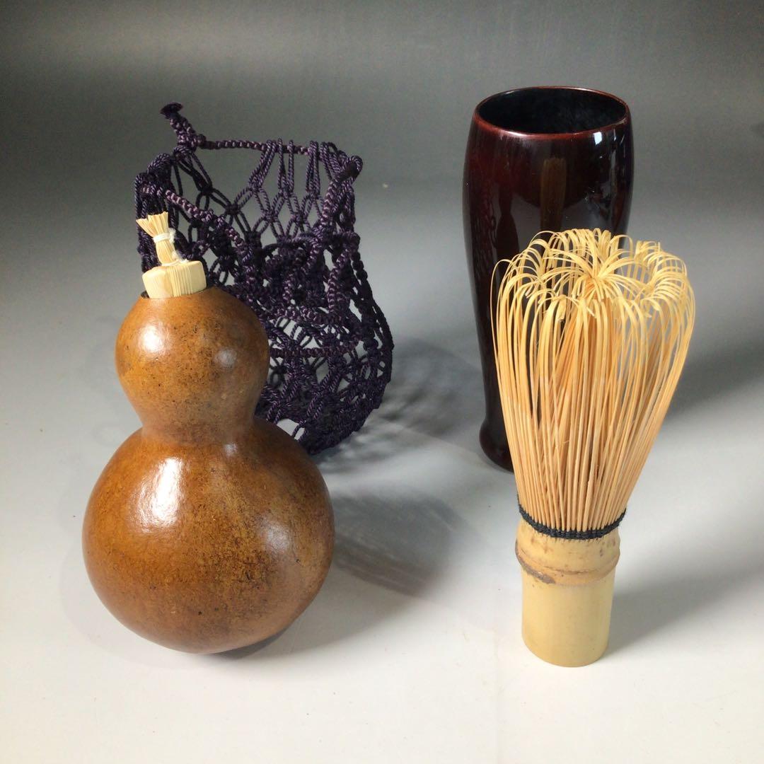 S121 御所籠 『和田鱗司作』『利休形』『竹茶籠』『茶器揃』 共箱