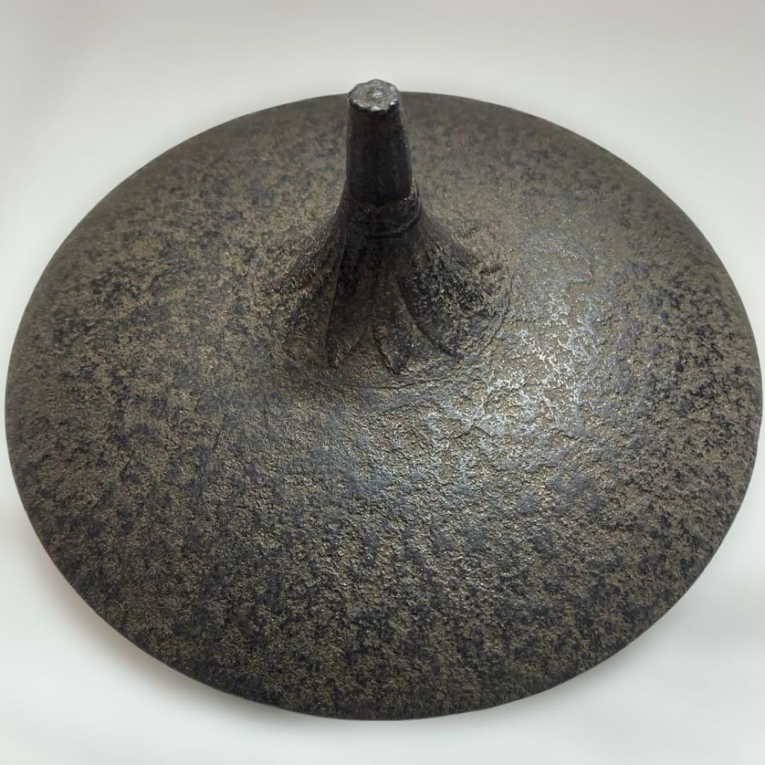 南部鋳物 3代目高橋萬治 作 円形蓋付製品 印有り アンティーク 非常に希少品
