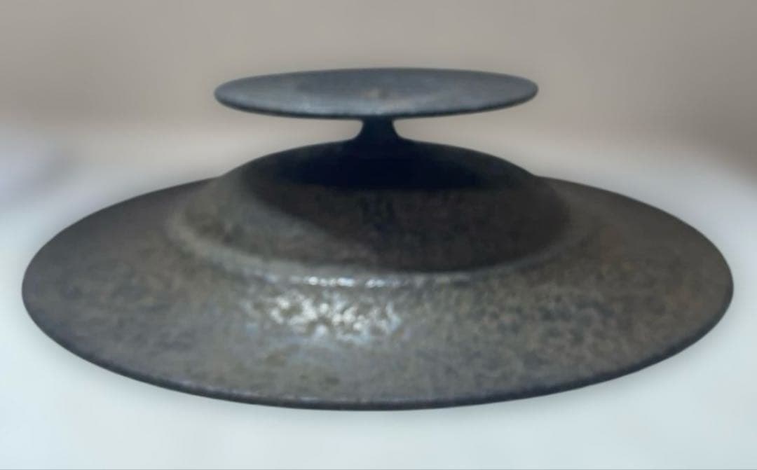 南部鋳物 3代目高橋萬治 作 円形蓋付製品 印有り アンティーク 非常に希少品