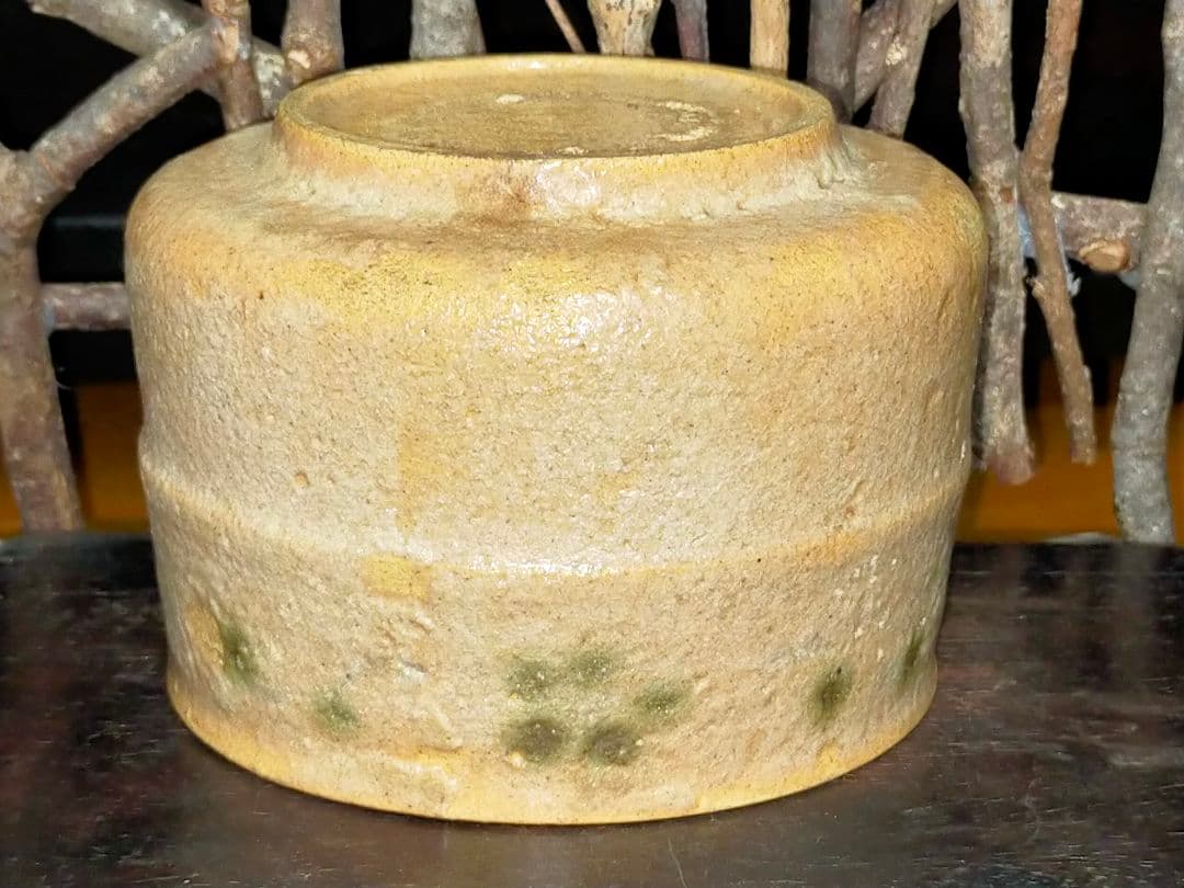 ♥美濃焼 黄瀬戸 茶碗 無銘 茶道具 骨董 古玩