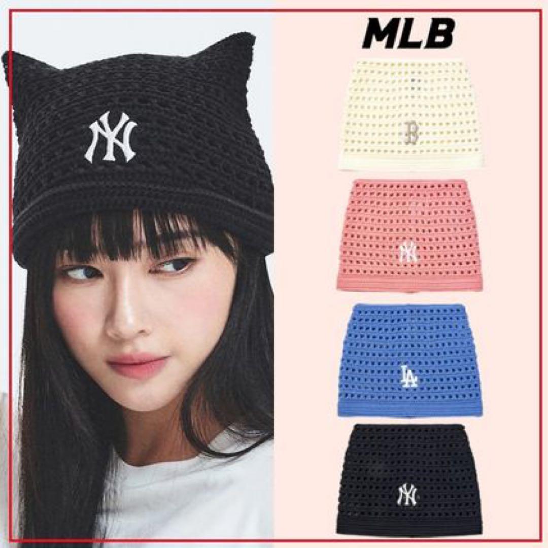 MLB korea 新作 サマーニット ネコ耳 ブラック - メルカリ