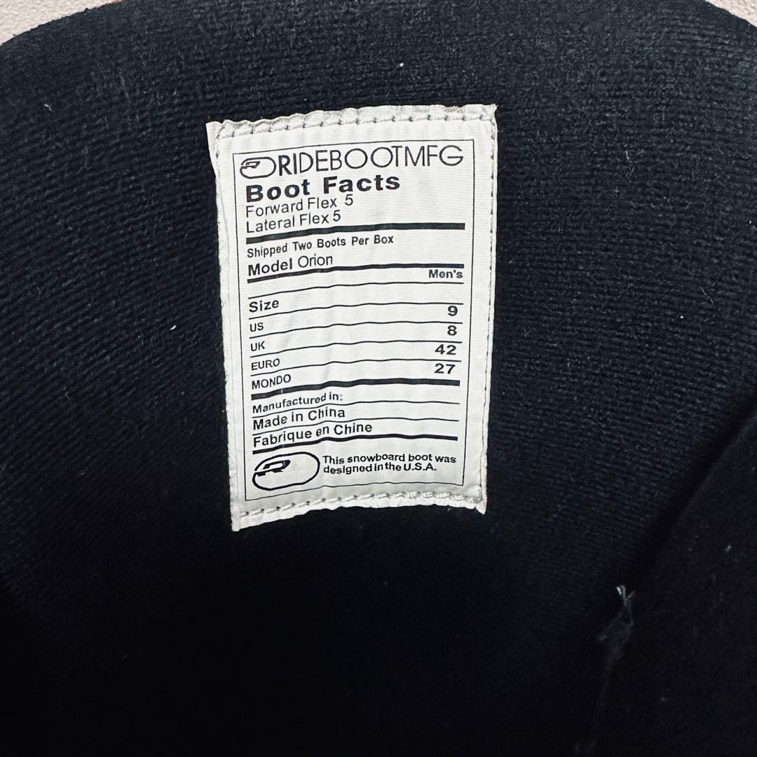 バートン RIDE BOOT MFG スノーボードブーツ ブラック/レッド 27