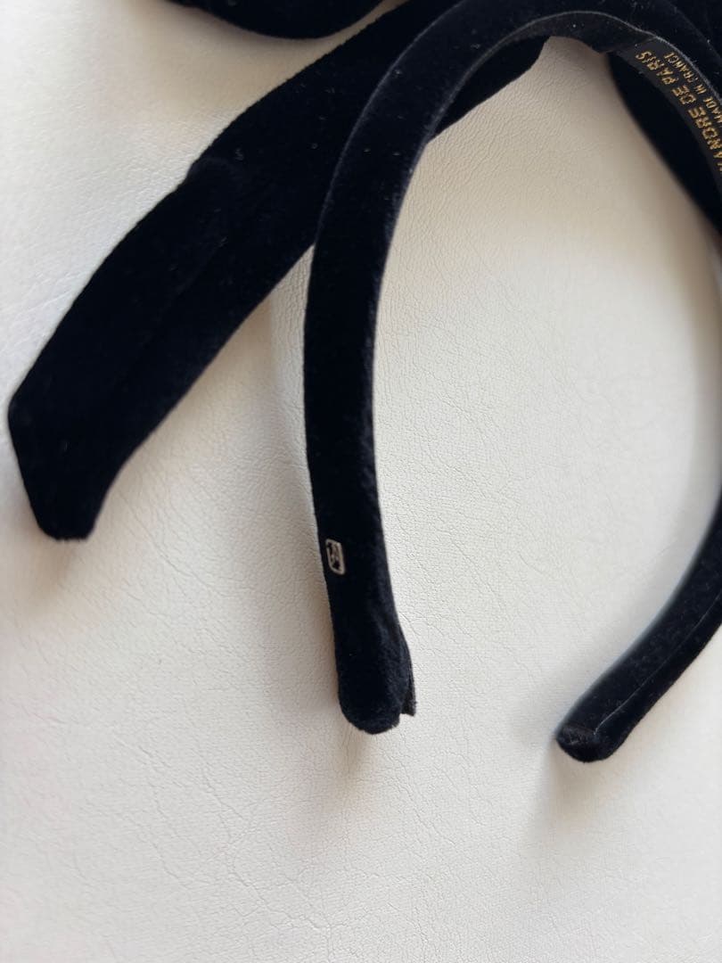 【美品】アレクサンドルドゥパリのベロアリボンカチューシャ（定価4.4万）