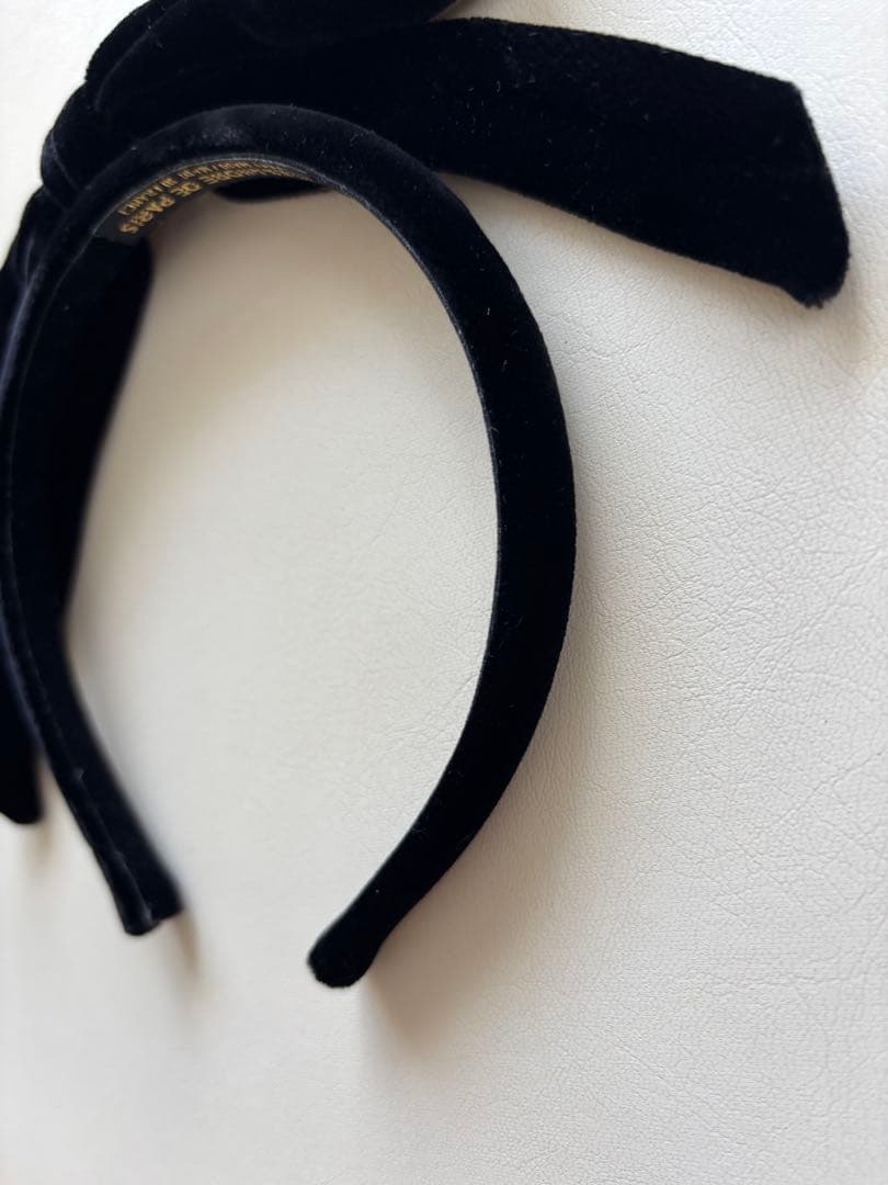 【美品】アレクサンドルドゥパリのベロアリボンカチューシャ（定価4.4万）