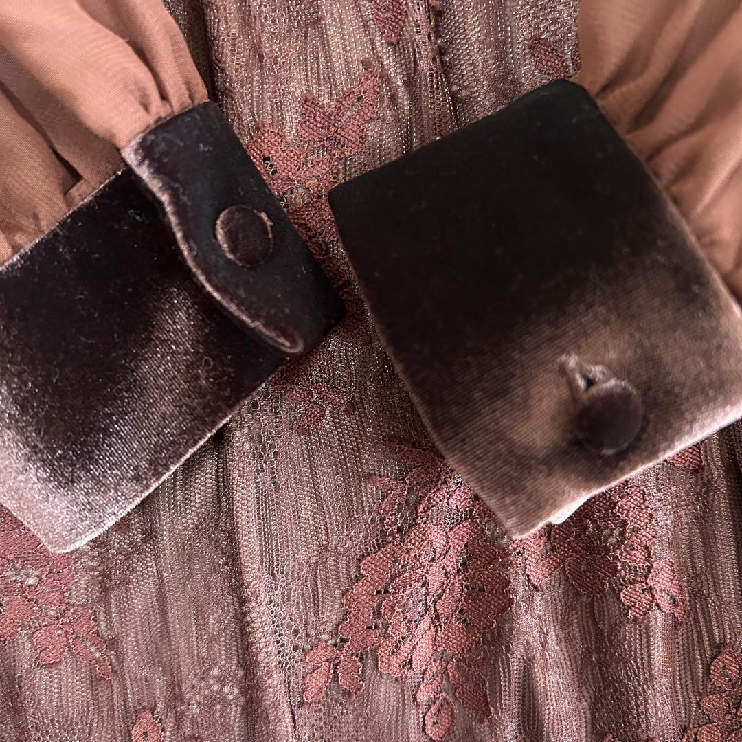 【AMERI】SHEER LACE DRESS シアーレースドレス オケージョン