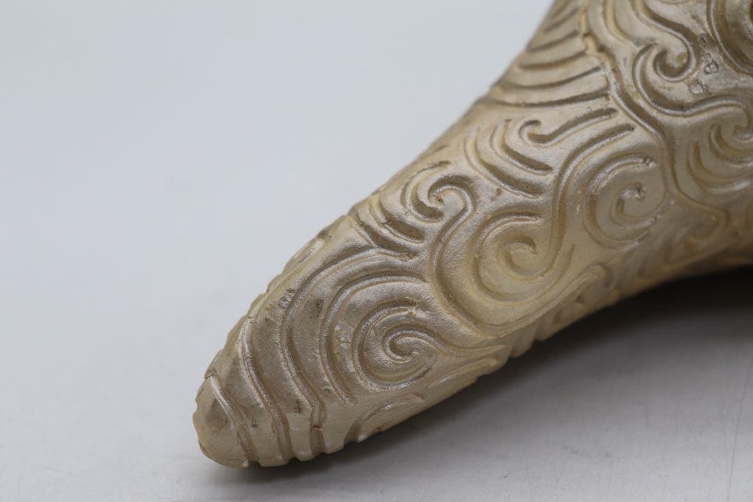 益子焼　オブジェ　坂田甚内作　箔押深甚紋テトラポット　250818