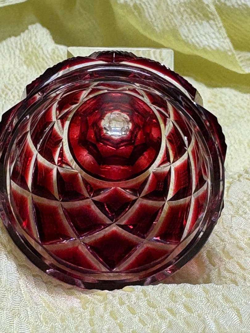 希少】薩摩切子脚付杯 復元島津 ✨ガハハ本舗お宝倉庫市