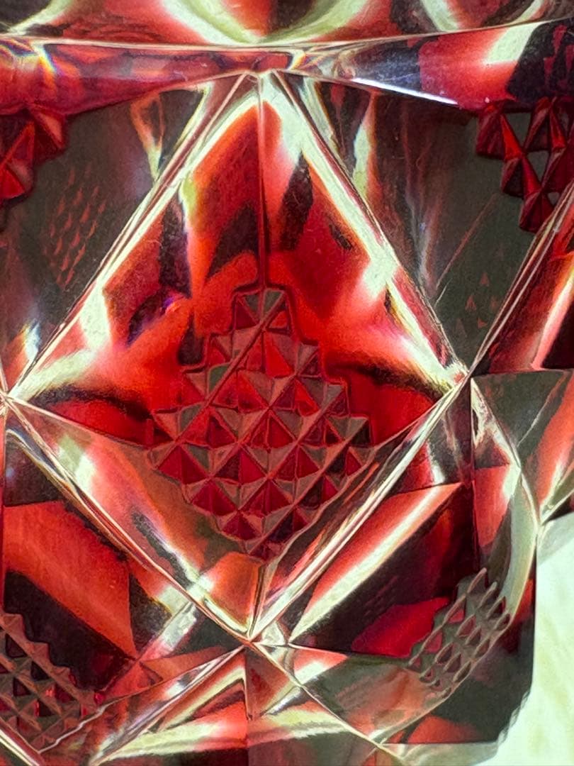 希少】薩摩切子脚付杯 復元島津 ✨ガハハ本舗お宝倉庫市