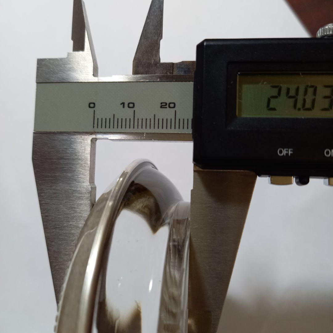 クリスタルガラス製工芸品 直径97.54mm スターリングシルバー