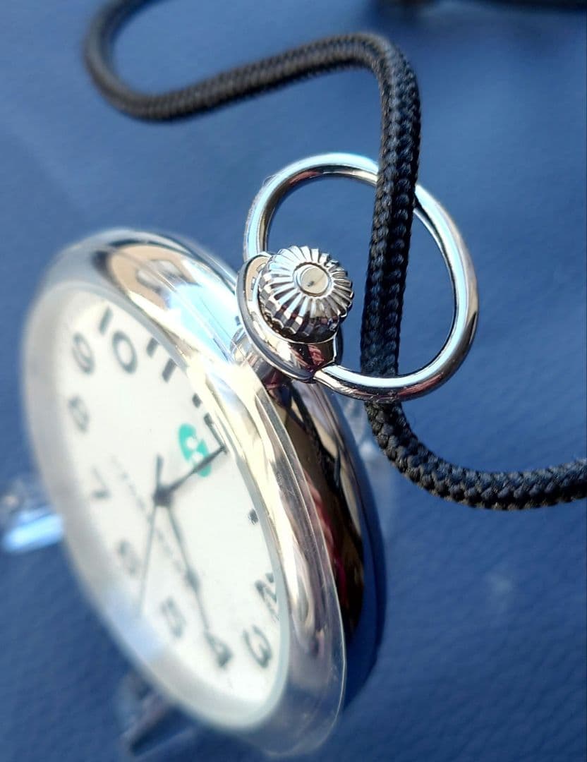 【電池交換済・稼働中】いすみ鉄道 懐中時計 鉄道時計 天賞堂製 キハ52刻印あり