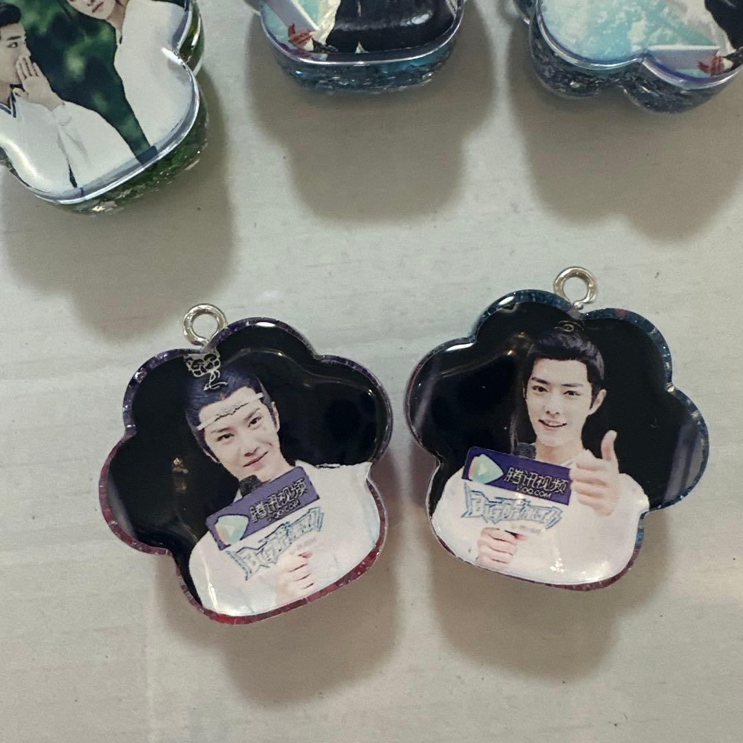 Mサイズ 肖戦 王一博 レジン肉球キーホルダー　9点セット❣️1226