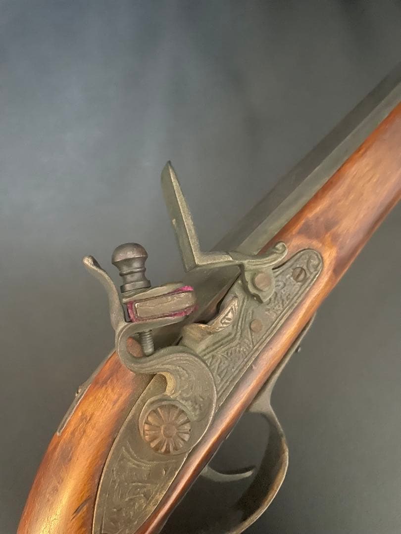 フリントロックピストル 木製グリップ
