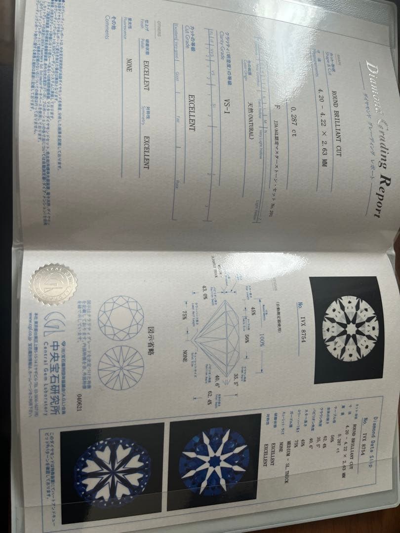 たま　I-PRIMO アイプリモ　婚約指輪 箱付き　9.5号