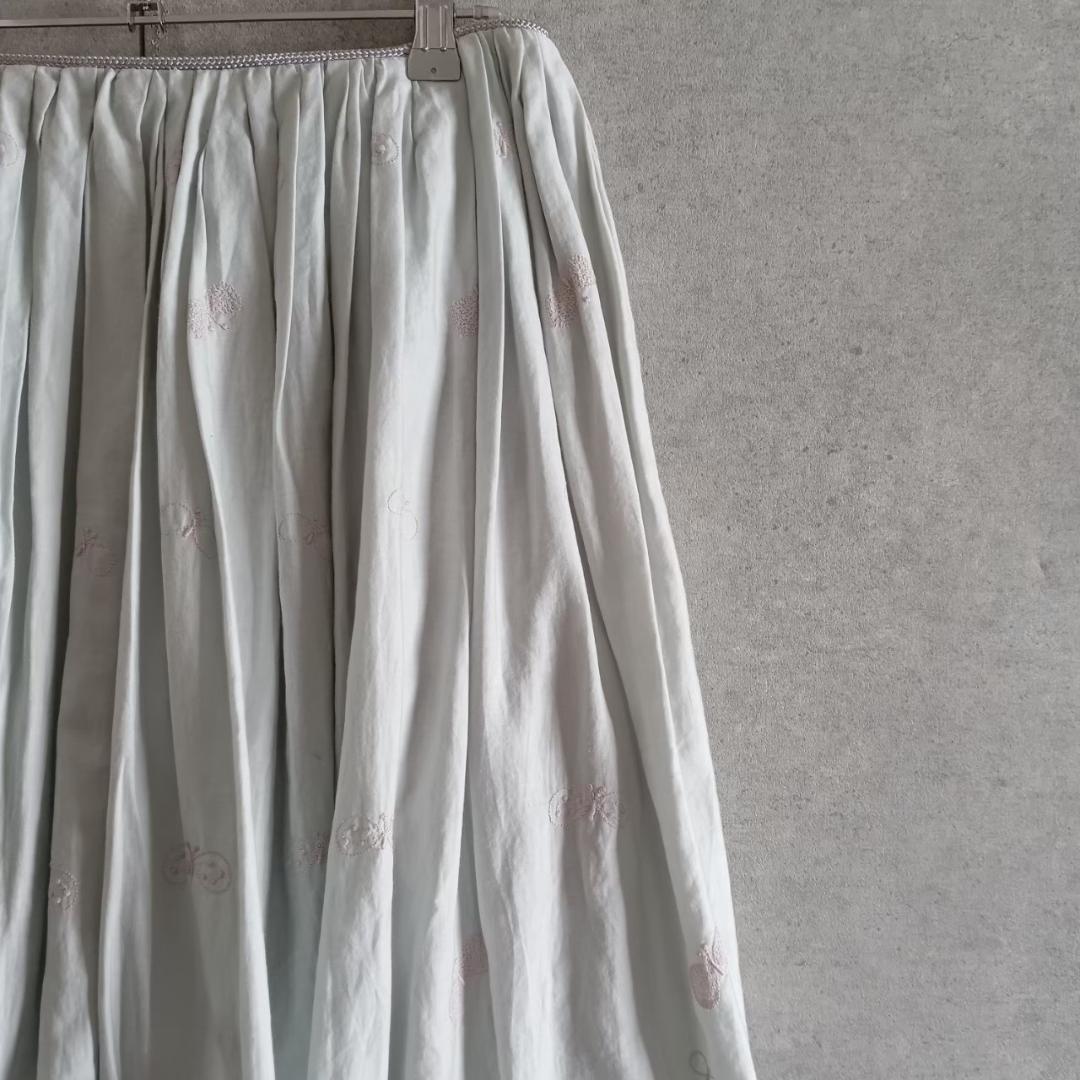 MinaPerhonen ミナペルホネン　スカート　刺繍　蝶　日本製　X1700